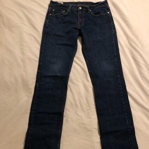Vibrant dark blue waterless Levi 511 jeans mens 32x34